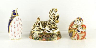 Lot 238 - Three Royal Crown Derby animal paperweights...