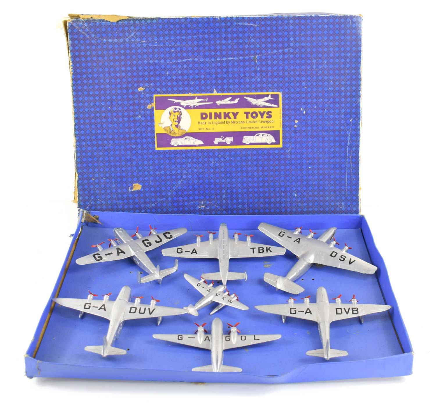Lot 14 - A boxed Dinky toys Commercial aircraft set No 4.