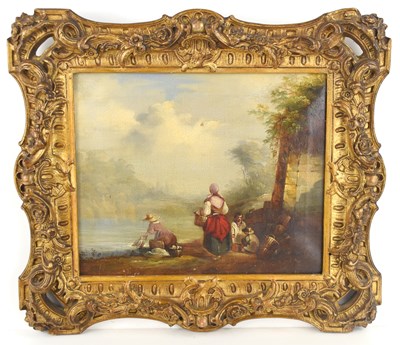 Lot 321 - W. Shayer (19th century): continental scene...