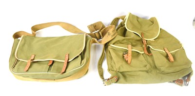 Lot 238 - Two vintage canvas bags, one back pack, the...