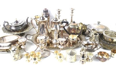 Lot 179 - A large collection of silver plated items to...