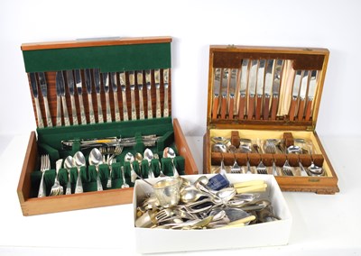 Lot 178 - Two canteens of cutlery to include a...