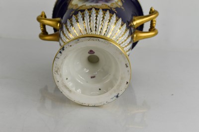 Lot 30 - A Royal Worcester campana pedestal vase,...