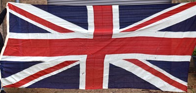 Lot 195 - A large Naval Union Jack flag, 2:1 scale,...