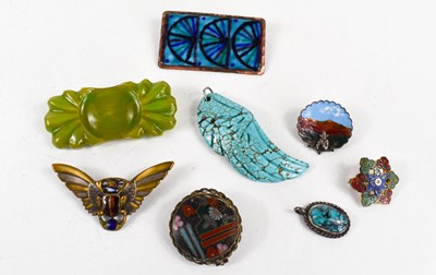 Lot 229 - A group of mid-century costume jewellery...