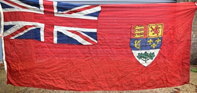 Lot 187 - A large vintage Canadian red ensign flag, this...