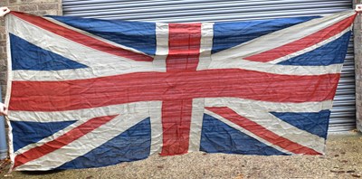 Lot 194 - A large Naval Union Jack flag, early 20th...