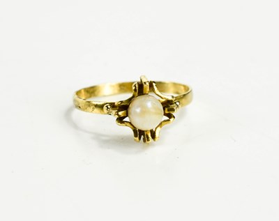 Lot 89 - A pearl set ring, unmarked but testing as at...