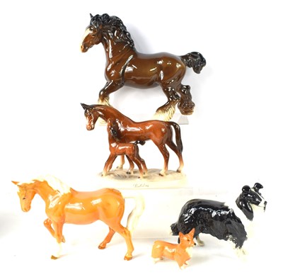 Lot 218 - A group of Beswick horses and dogs, comprising...