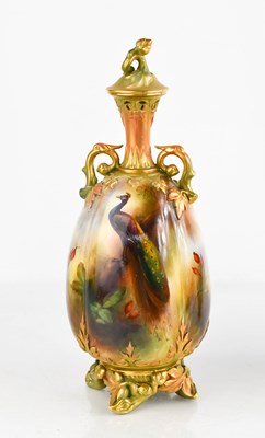 Lot 1 - A Royal Worcester vase, by Henry Martin, with...