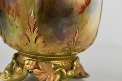 Lot 1 - A Royal Worcester vase, by Henry Martin, with...