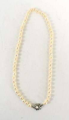 Lot 102 - A string of vintage pearls, of even size, each...