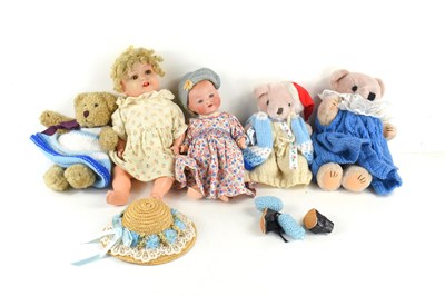 Lot 19 - Two vintage Armand Marseilles dolls, both with...