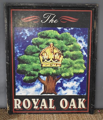 Lot 96 - A large double sided wooden pub sign "The...