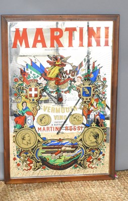 Lot 193 - A vintage Martini Rossi glass advertising pub...