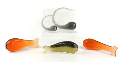 Lot 61 - Two Wedgwood, Kings Lynn glass fish...