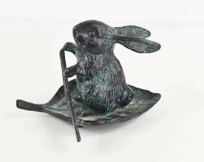 Lot 110 - A 20th century green patinated bronzed metal...