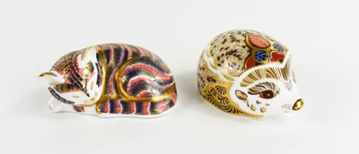 Lot 222 - Two Royal Crown Derby animal paperweights;...