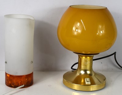 Lot 581 - Two Mid-Century style table lamps, one having...