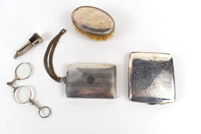 Lot 380 - A group of silver items including a cigar...