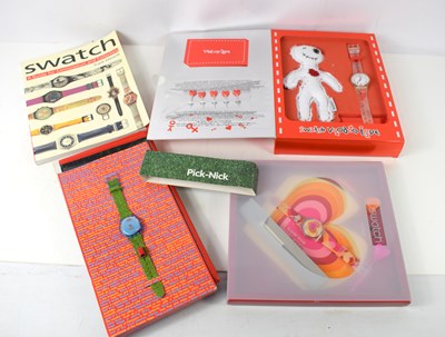 Lot 182 - Swatch Watches, a group of three collectable...