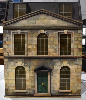 Lot 87 - A hand built wooden dolls house in the style...