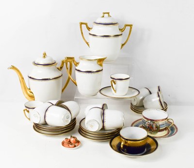 Lot 205 - A French Limoges part coffee service,...