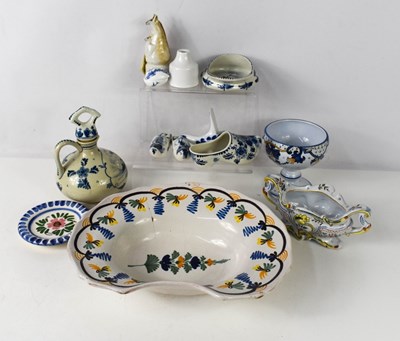 Lot 331 - A selection of pottery including Delftware, a...