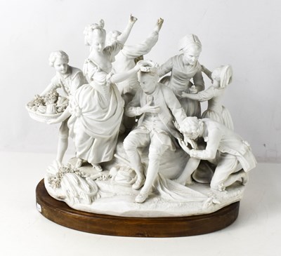 Lot 310 - A French Sevres bisque porcelain figure group...