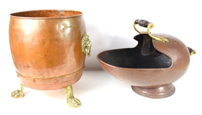 Lot 157 - A 19th century copper and brass planter with...