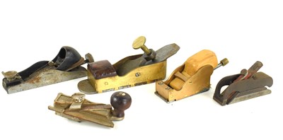 Lot 598 - A brass chariot plane unmarked together with a...