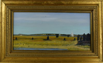 Lot 317 - A 20th century oil on board, titled verso;...