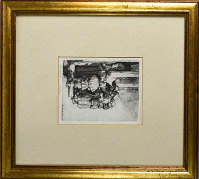 Lot 281 - A Rembrandt etching, hand printed by R Boer,...