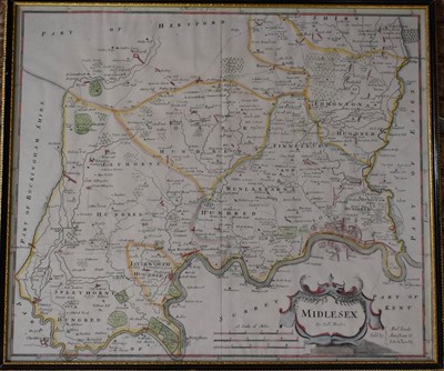 Lot 282 - An 18th century map of Middlesex by Robert...