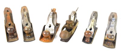 Lot 596 - A collection of woodworking planes to include...