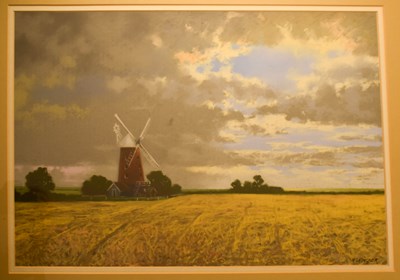 Lot 279 - H Shingler (20th century): Windmill beside...