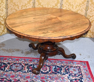 Lot 547 - A fine 19th century rosewood centre table, the...