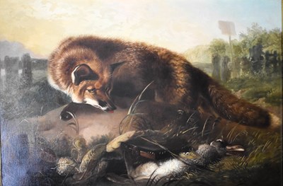 Lot 306 - Walter Harrowing (20th century): The Fox, oil...