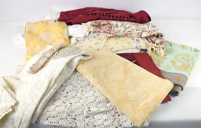 Lot 235 - A collection of vintage fabrics to include...