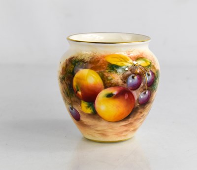 Lot 41A - A Royal Worcester vase, painted with fruits...