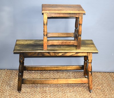 Lot 645 - An Alan "Acornman" Grainger oak side / coffee...