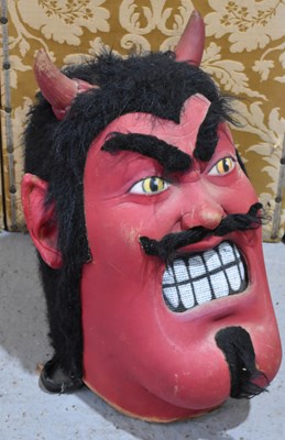 Lot 48 - A large carnival mask in the form of the devil...