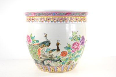 Lot 209a - A Chinese famille rose jardiniere decorated...