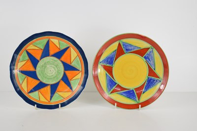 Lot 119 - Two Clarice Cliff "Bizarre" plates, having...