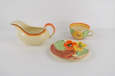 Lot 120 - A Clarice Cliff Bizarre, 'Nasturtium" pattern...