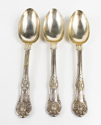 Lot 381 - Three silver desert spoons in the Queen's...