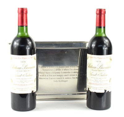 Lot 243 - Two bottles of 1978 Chateau Branaire,...