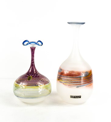 Lot 12 - Two Eisch fine handmade glass vases, one...