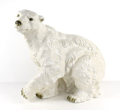 Lot 183 - A large porcelain figure of a polar bear,...