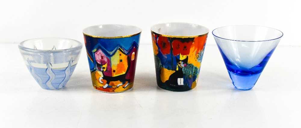 Lot 23 - A pair of Goebel porcelain cups, by R...